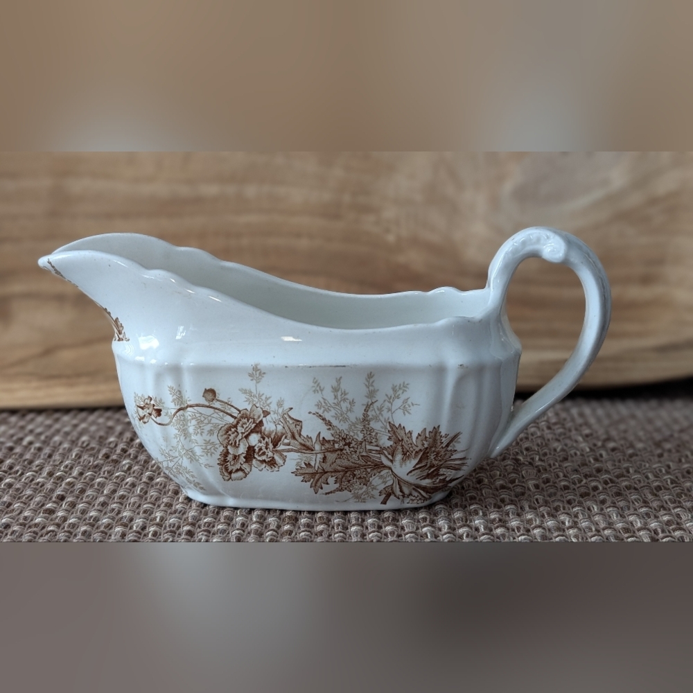Antique Johnson Brothers Rotal Semi-Porcelain Gravy Boat